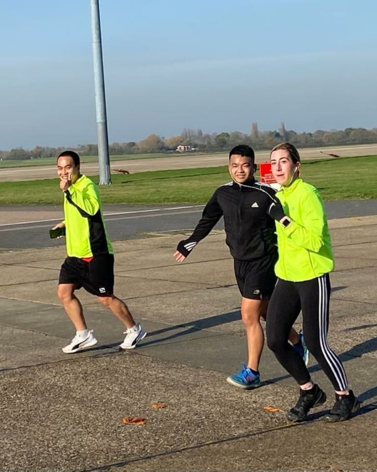 Volunteers participating in the 2020 NHS Run 4 Heroes challenge